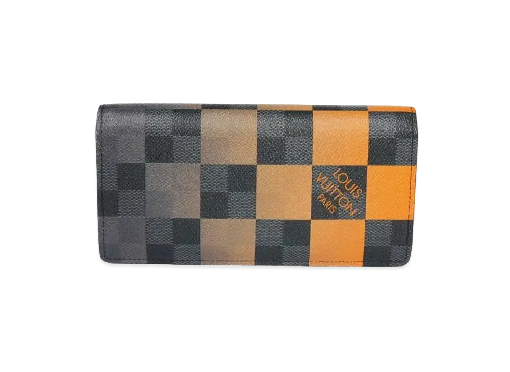 Louis Vuitton Brazza Wallet NM Damier Graphite Giant "Volcano Orange"