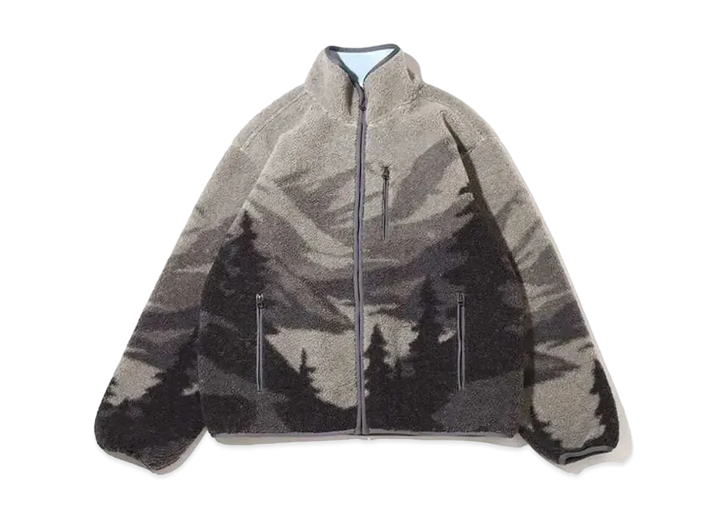 atmos Mountain Graphic Zip Up Fleece "Black"