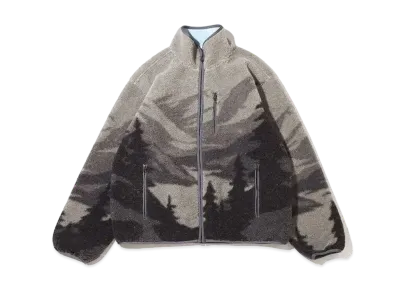 atmos Mountain Graphic Zip Up Fleece "Black"