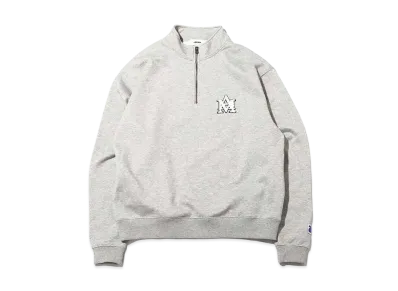 atmos AM Logo Half Zip Sweat "Grey"