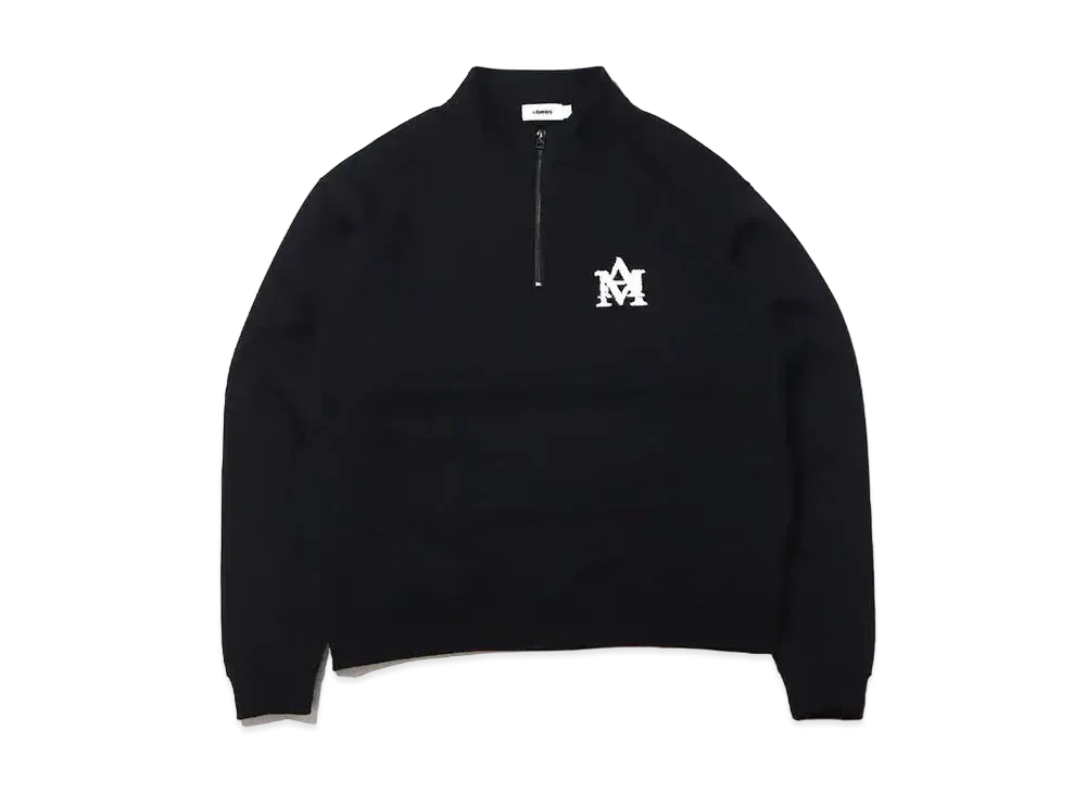 atmos AM Logo Half Zip Sweat "Black"