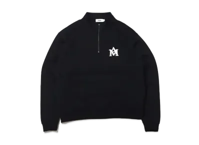 atmos AM Logo Half Zip Sweat "Black"