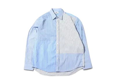 atmos Poplin Patchwork Shirt "Blue"