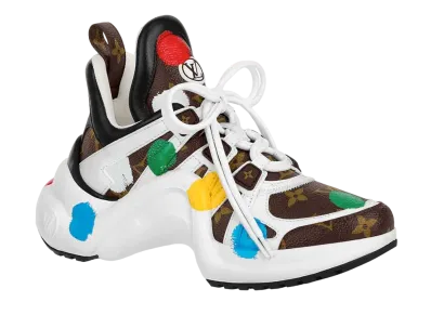 Yayoi Kusama × Louis Vuitton Arclight Line Sneaker Painted Dots "Cacao"