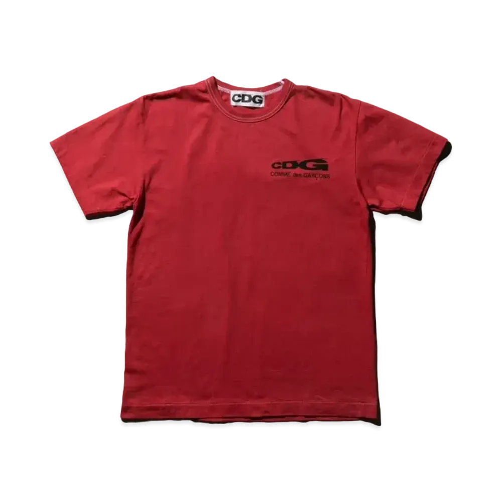 CDG Overdyed Logo T-Shirt "Deep Red"