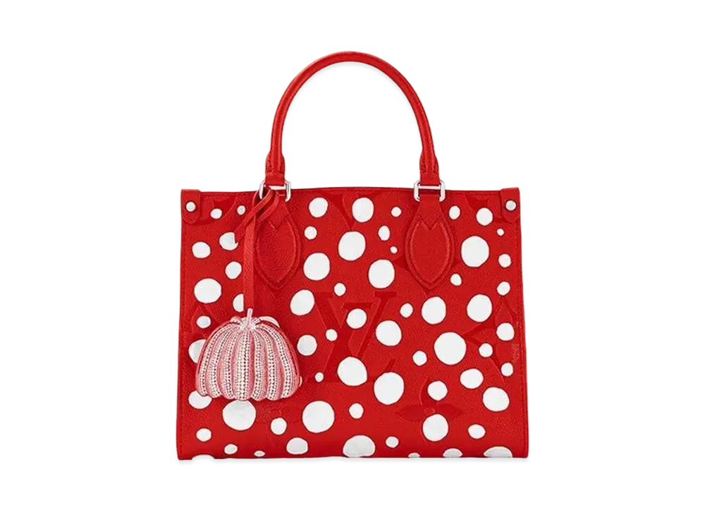 Louis Vuitton x Yayoi Kusama OnTheGo PM Monogram Empreinte Leather Infinity Dots "Rouge/Blanc"