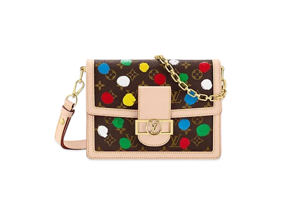 Louis Vuitton x Yayoi Kusama Dauphine MM Monogram Painted Dots