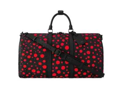 Louis Vuitton x Yayoi Kusama Keepall Bandouliere 50 Taurillon Monogram Leather Infinity Dots "Noir"