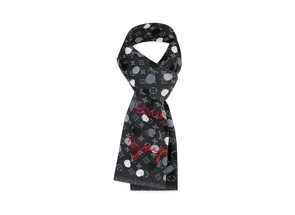 Louis Vuitton x Yayoi Kusama Painted Dots Stole "Noir"