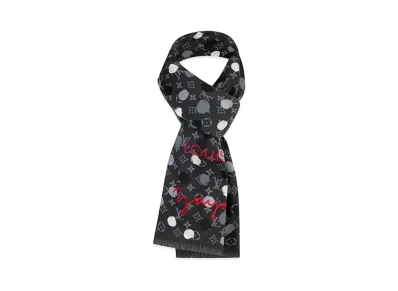 Louis Vuitton x Yayoi Kusama Painted Dots Stole "Noir"