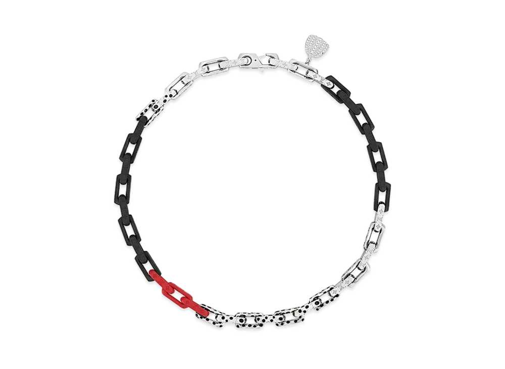 Louis Vuitton x Yayoi Kusama Monogram Chain Necklace Infinity Dots "Rouge"