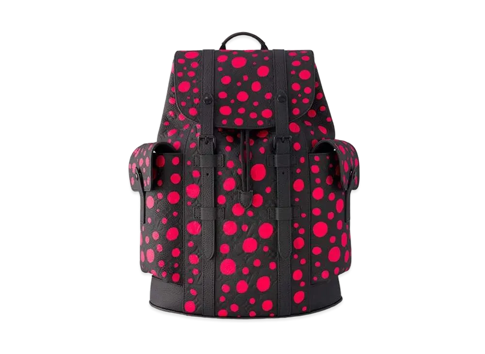 ルイヴィトン x 草間彌生 クリストファー MM トリヨン モノグラム レザー インフィニティ ドット "ノワール" M21978