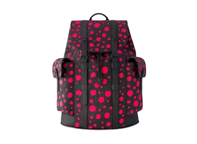 Louis Vuitton x Yayoi Kusama Christopher MM Backpack Taurillon Monogram Leather Infinity Dots "Noir"