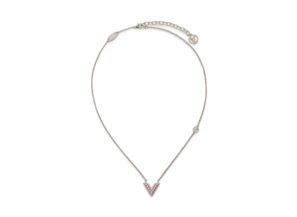 Louis Vuitton Essential V Necklace "Pink/Silver"