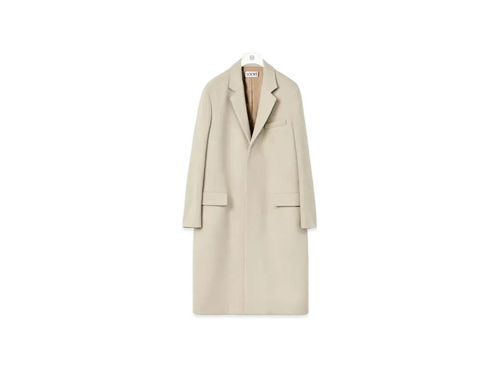LOEWE Single Breasted Coat In Wool "Quartz"