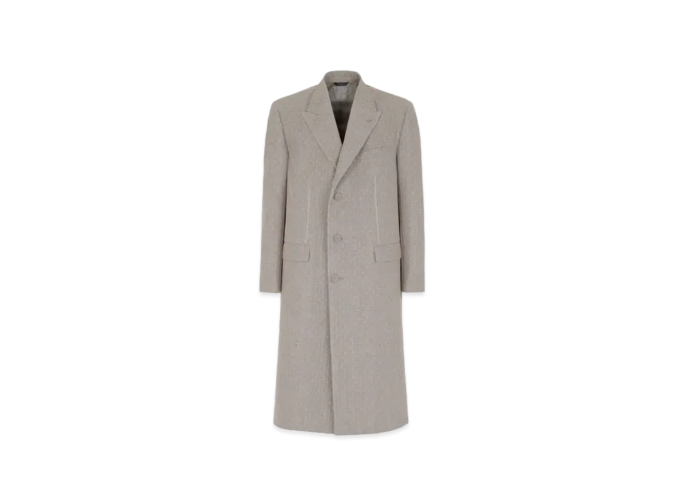 FENDI Dove Gray Wool Coat "Beige"