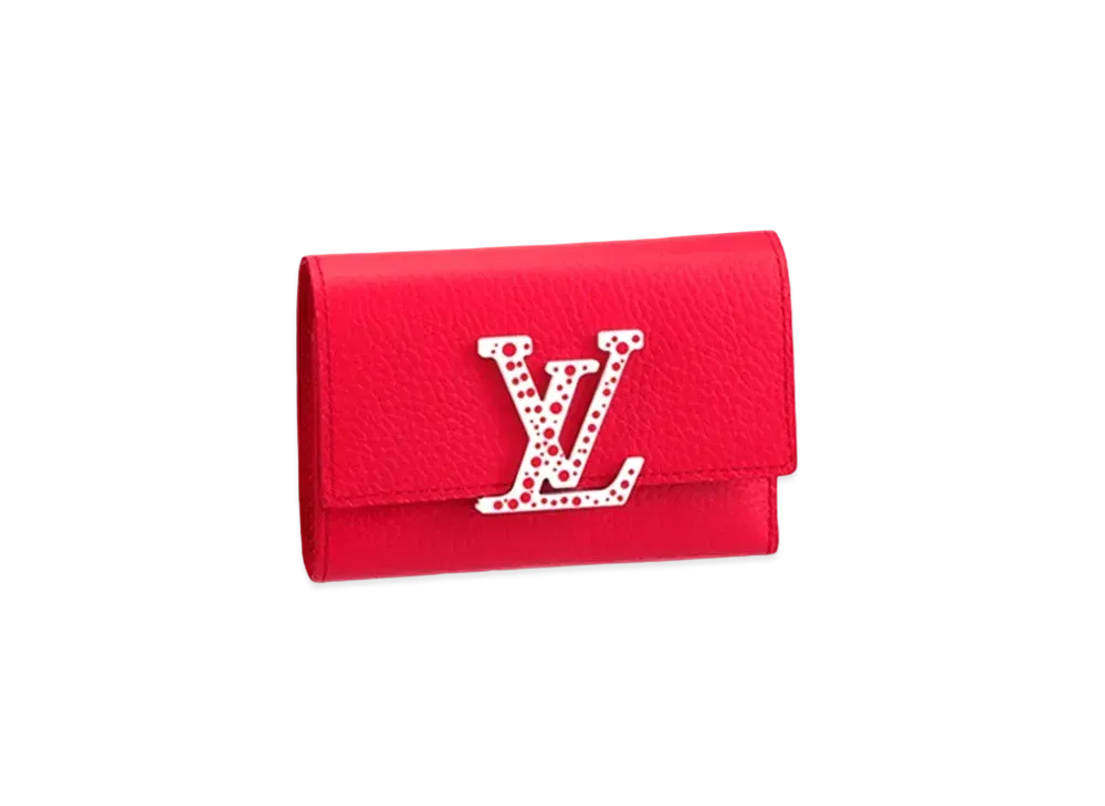 Louis Vuitton x Yayoi Kusama Capucines Compact Wallet Taurillon Leather Infinity Dots Japan Exclusive "Rouge/Blanc"