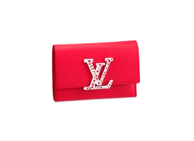 Louis Vuitton x Yayoi Kusama Capucines Compact Wallet Taurillon Leather Infinity Dots Japan Exclusive "Rouge/Blanc"