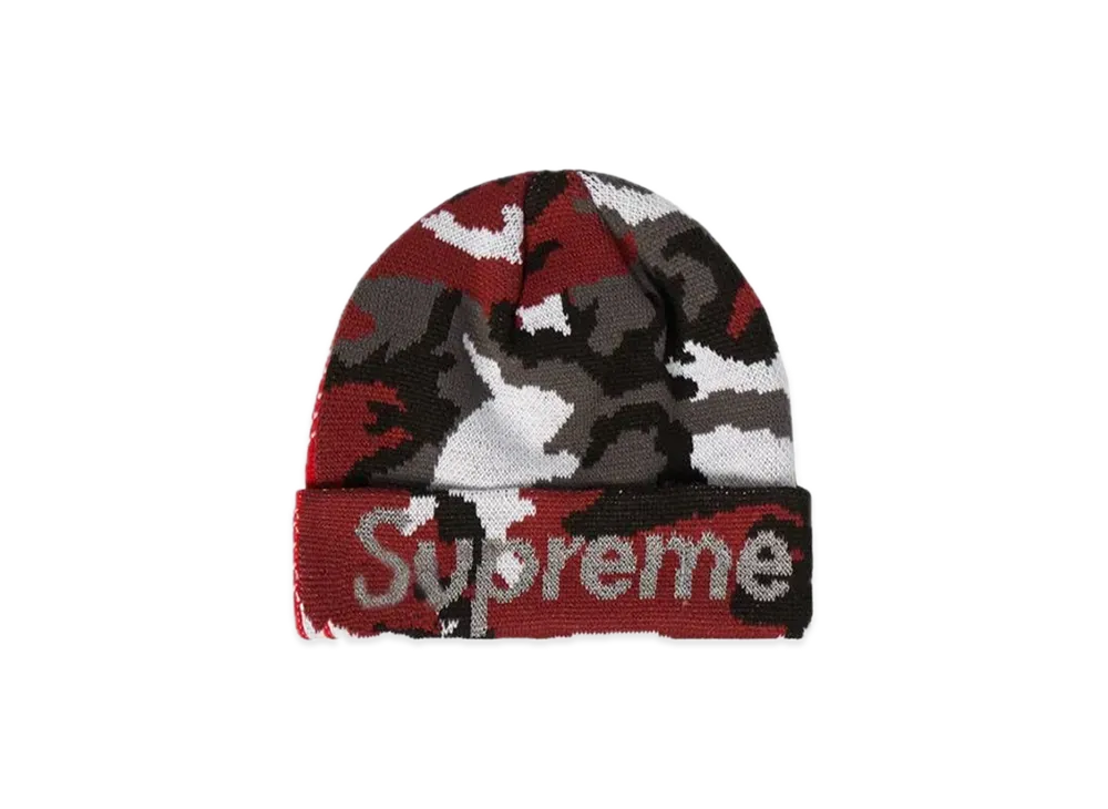 Supreme New Era Split Beanie "Red"