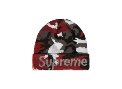 Supreme New Era Split Beanie "Red"