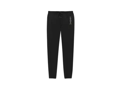 Saint Laurent Sweatpants In Fleece "Noir/Natural"