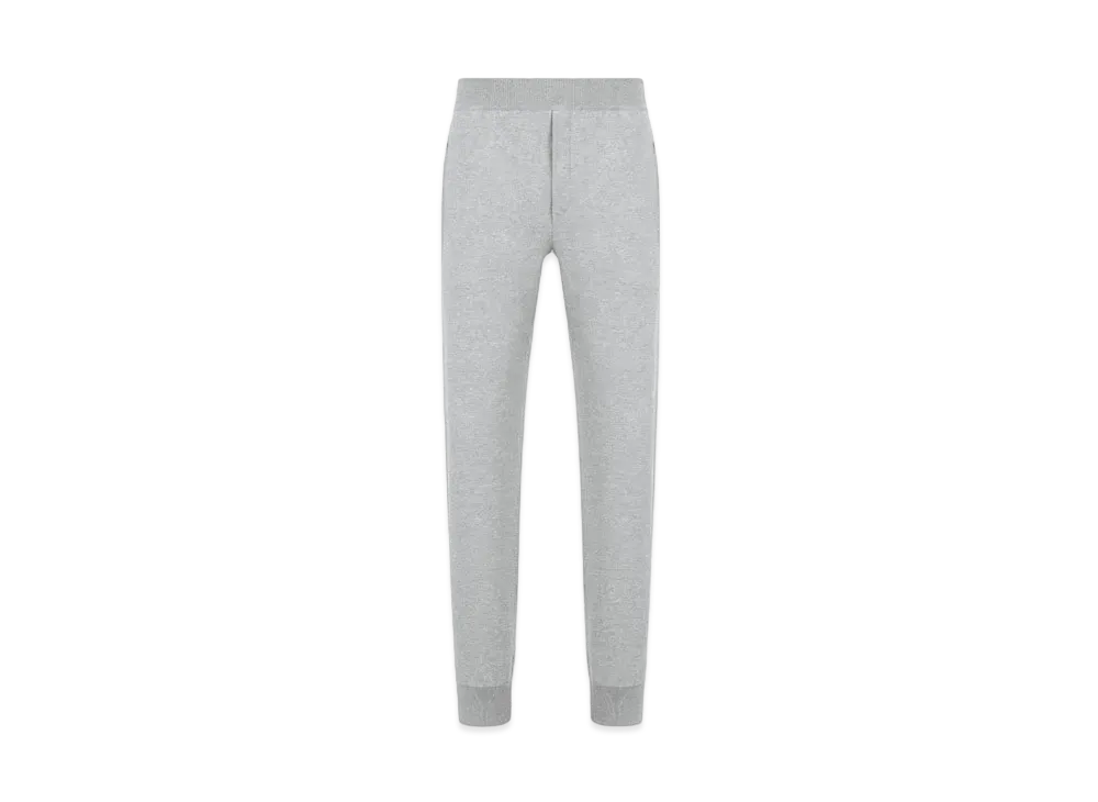 Dior Track Pants Cotton & Cashmere Blend Knit "Gray"
