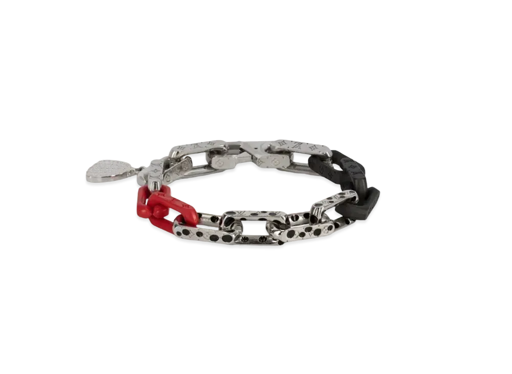 Louis Vuitton x Yayoi Kusama Monogram Chain Bracelet Infinity Dots "Rouge/Noir"