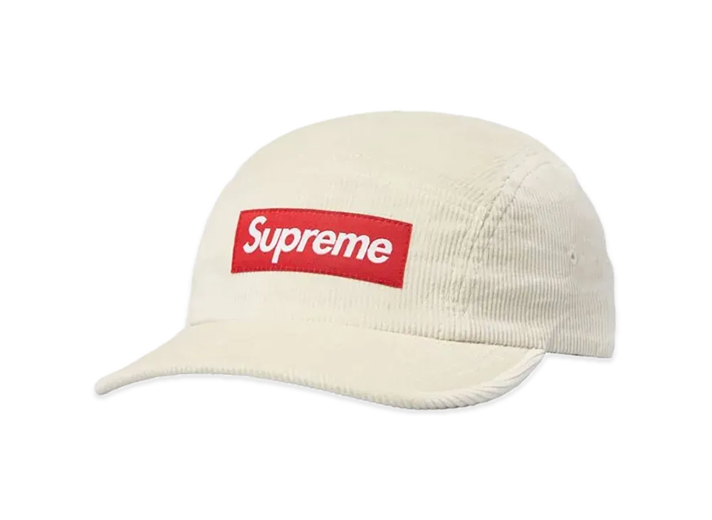Supreme Corduroy Camp Cap "White"