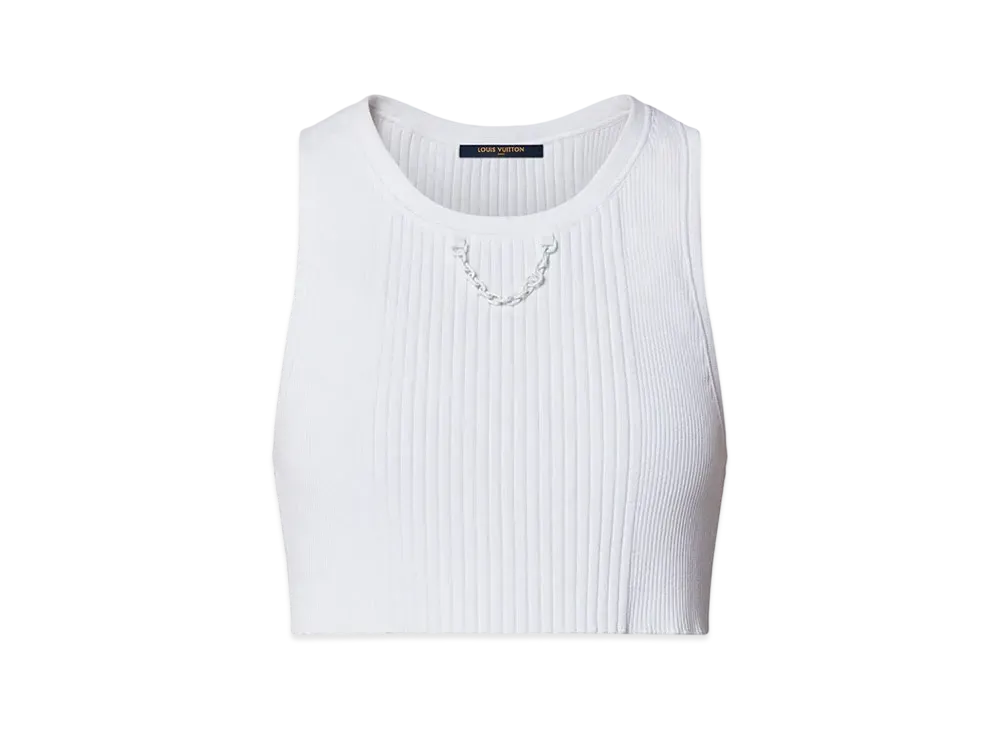 Louis Vuitton x Yayoi Kusama Ribbed Knit Crop Top "Blanc"