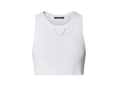 Louis Vuitton x Yayoi Kusama Ribbed Knit Crop Top "Blanc"