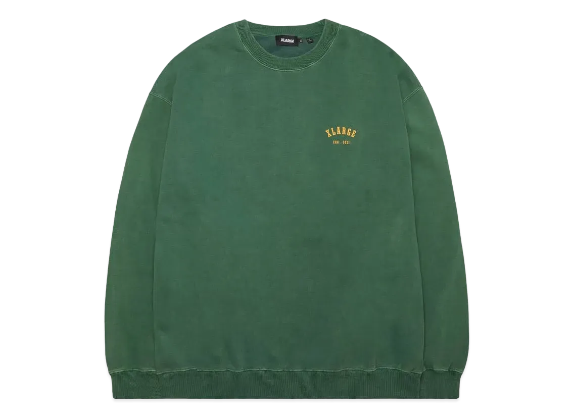 XLARGE EAGLE LOGO PIGMENT CREWNECK SWEAT "Green"