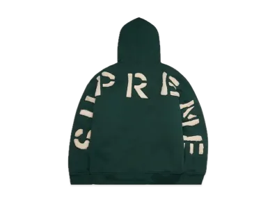 Supreme Faux Fur Lined Zip Up Hooded Sweatshirt "Dark Green"