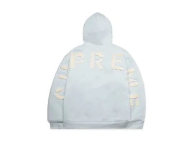 Supreme Faux Fur Lined Zip Up Hooded Sweatshirt "Light Blue"