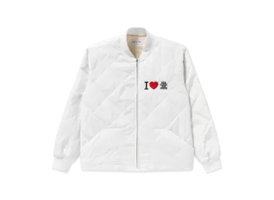 Black Eye Patch I Love BEP Quilting Jacket "White"