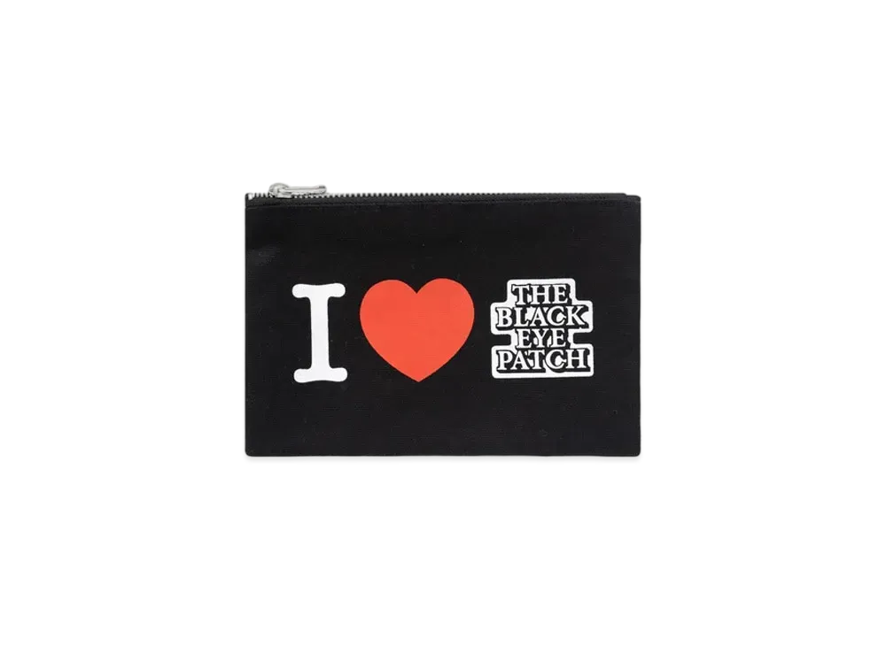 Black Eye Patch I Love BEP Cotton Pouch "Black"