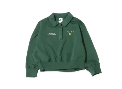 Nike Sportswear Women's Oversized Crop Fleece Polo Sweatshirt "Noble Green"