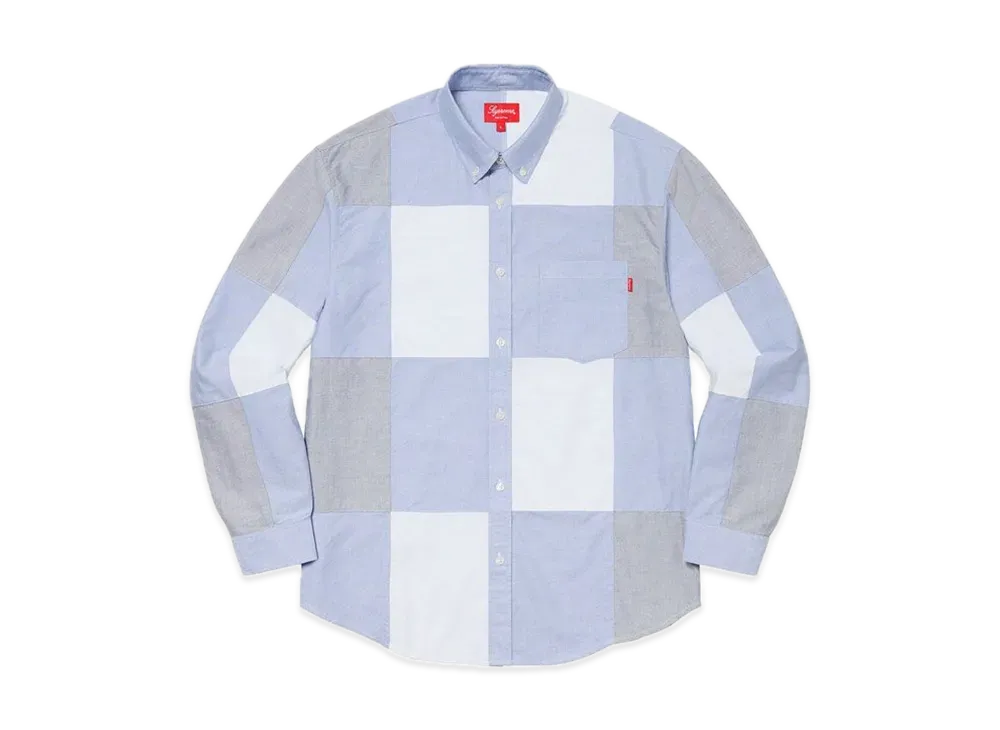 Supreme Patchwork Oxford Shirt "Blue"