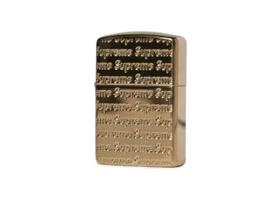 Supreme Repeat Engraved Zippo "Gold"