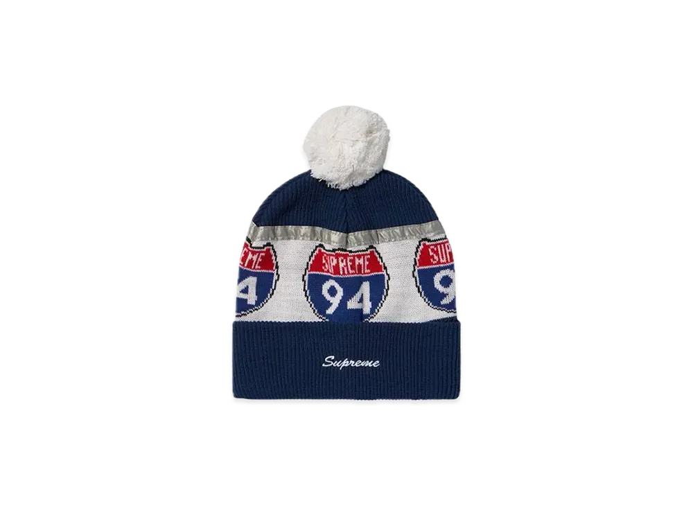 Supreme Interstate Reflective Beanie "Dark Blue"