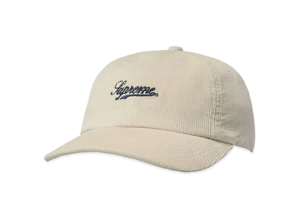 Supreme Script Corduroy 6-Panel "White"