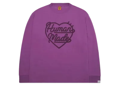 HUMAN MADE HEART L/S T-SHIRT "Purple"