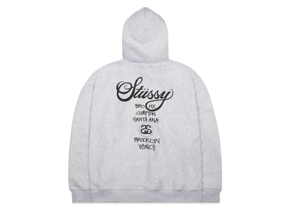 Stussy WORLD TOUR HOODIE "Grey"