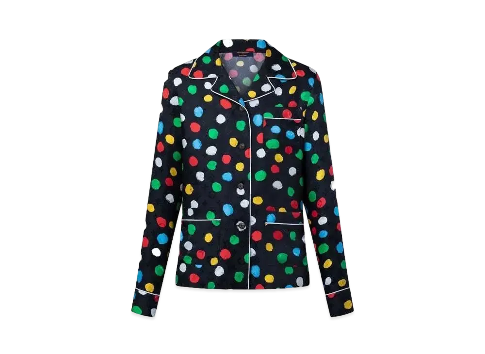 Louis Vuitton x Yayoi Kusama Painted Dots Pajama Shirt "Noir"