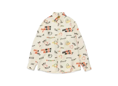 HUMAN MADE Printed Bd L/S Shirt "White"
