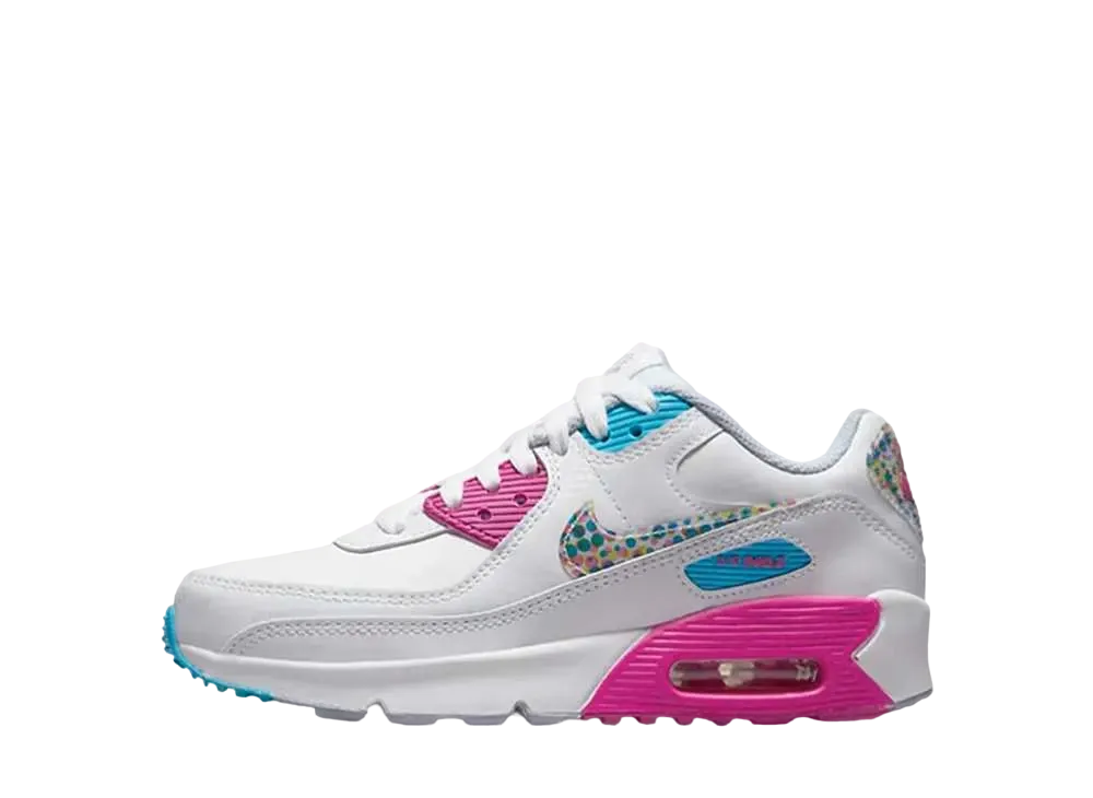 Nike GS Air Max 90 LTR SE "White/Active Fuchsia"