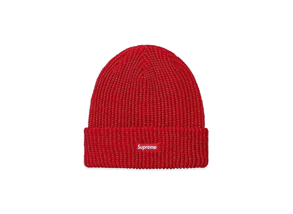 Supreme Reflective Loose Gauge Beanie "Red"