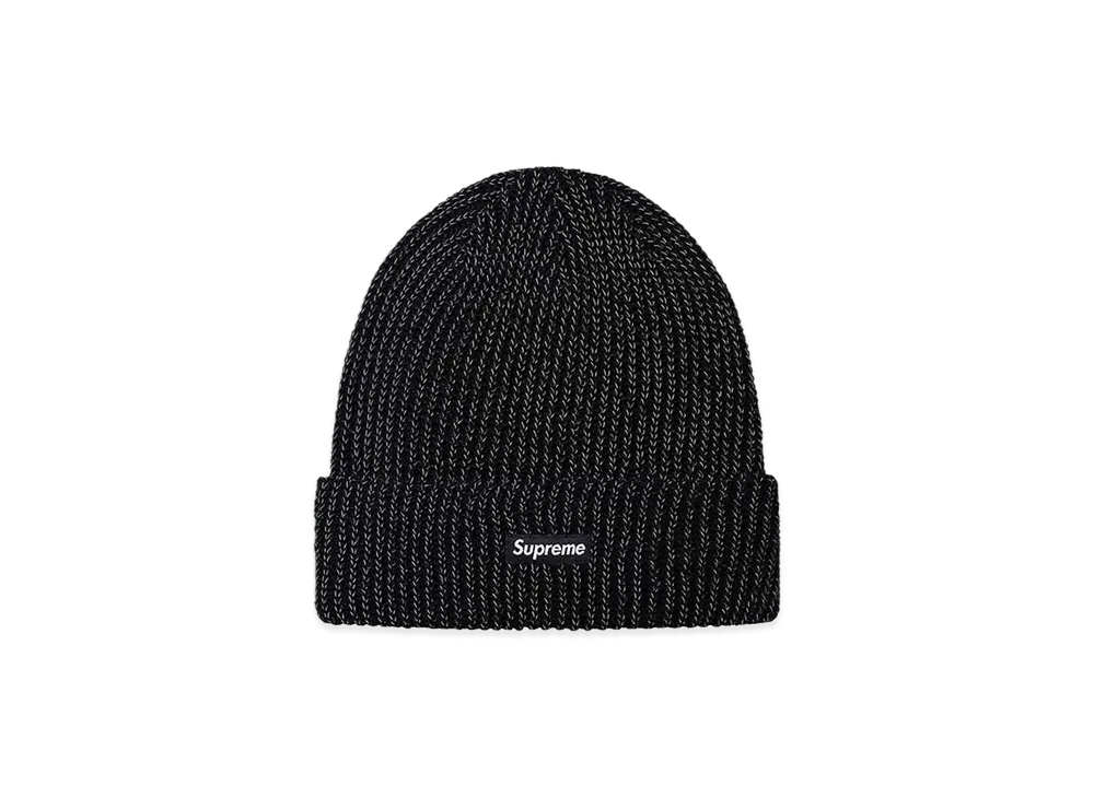 Supreme Reflective Loose Gauge Beanie "Black"