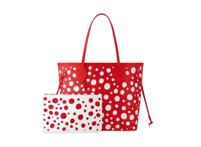 Louis Vuitton x Yayoi Kusama Neverfull MM Monogram Empreinte Leather Infinity Dots "Rouge/Blanc"