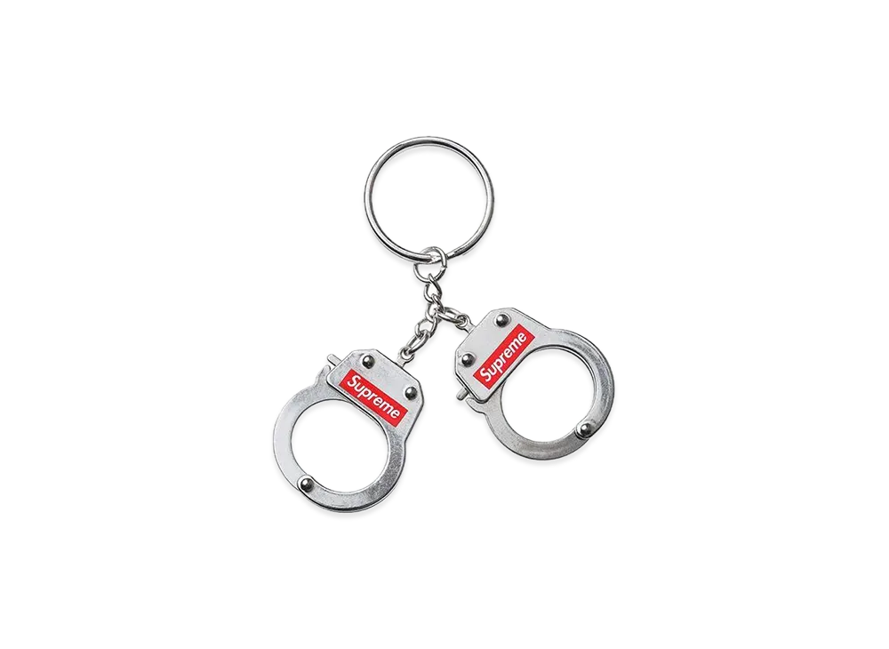 【未使用】Supreme Handcuffs キーホルダー&ステッカー 17AW☆Supreme Handcuffs Keychain Box Logo キーホルダー 手錠
