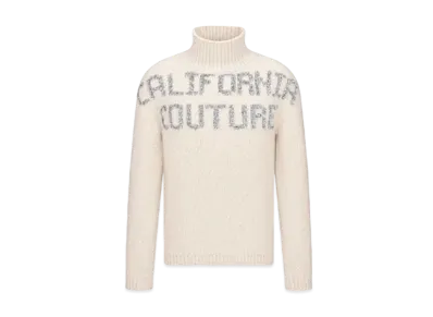 Dior By ERL Turtleneck Sweater Wool Cotton and Alpaca Jersey "Ivory"